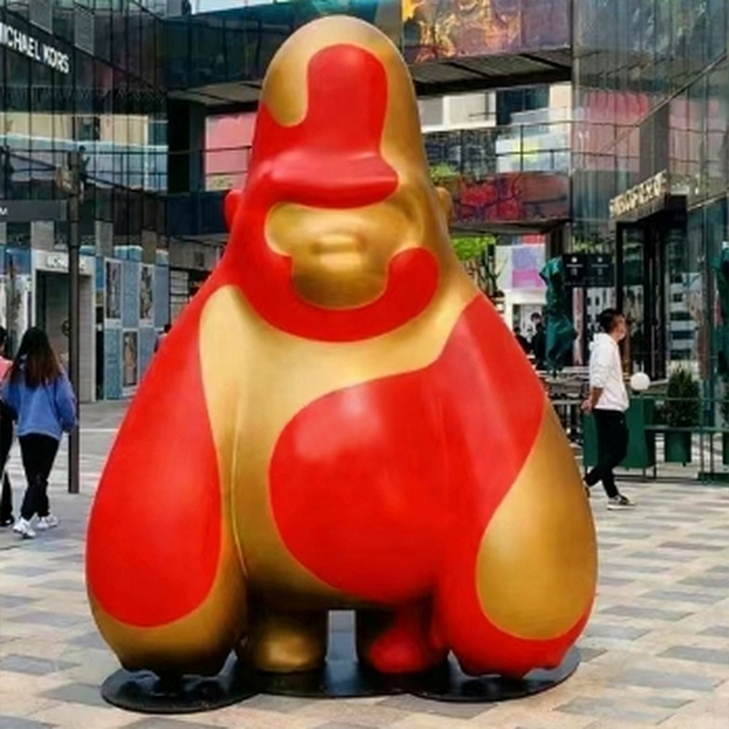 Üvegszálas rajzfilm Gorilla szobor