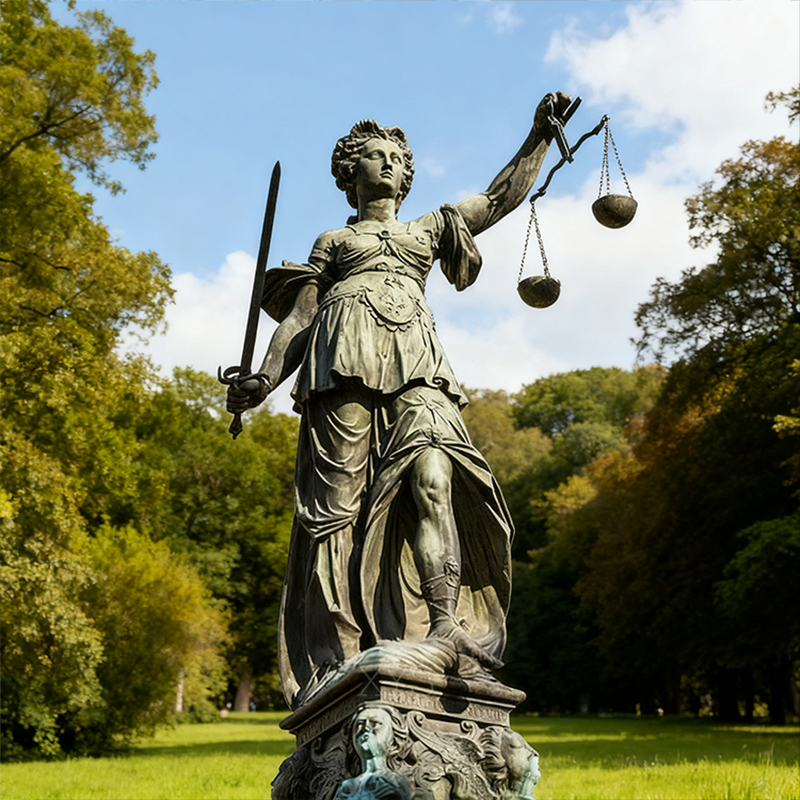 Bronz Libra Lady Justice szobor – fém modell