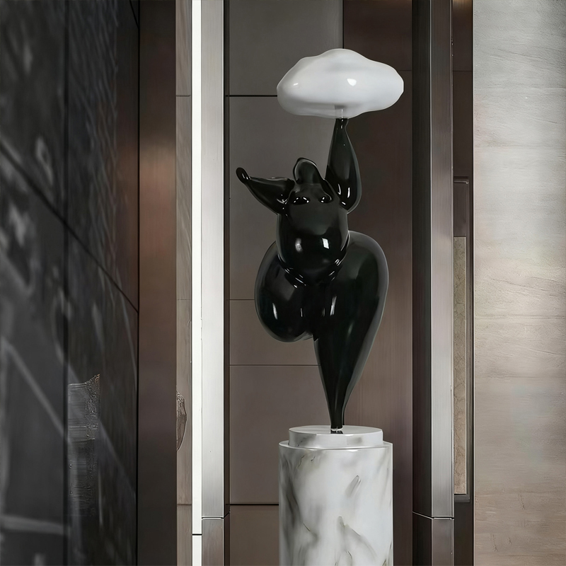 Felhőt emelő stílusú üvegszálas dekoratív szobor