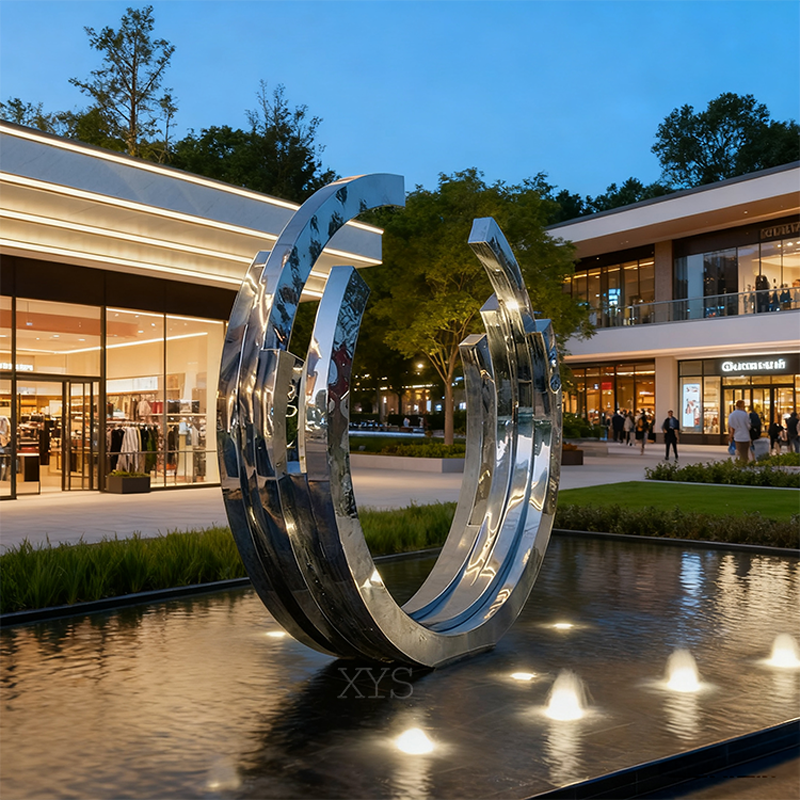 Ring of Reflections Mirror Water Feature Szobor